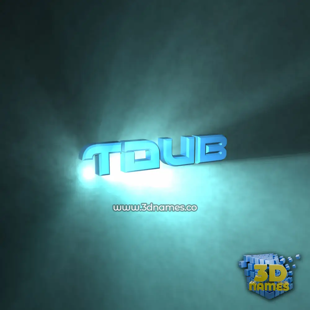 tdub in Light Shine style - 3D name wallpaper