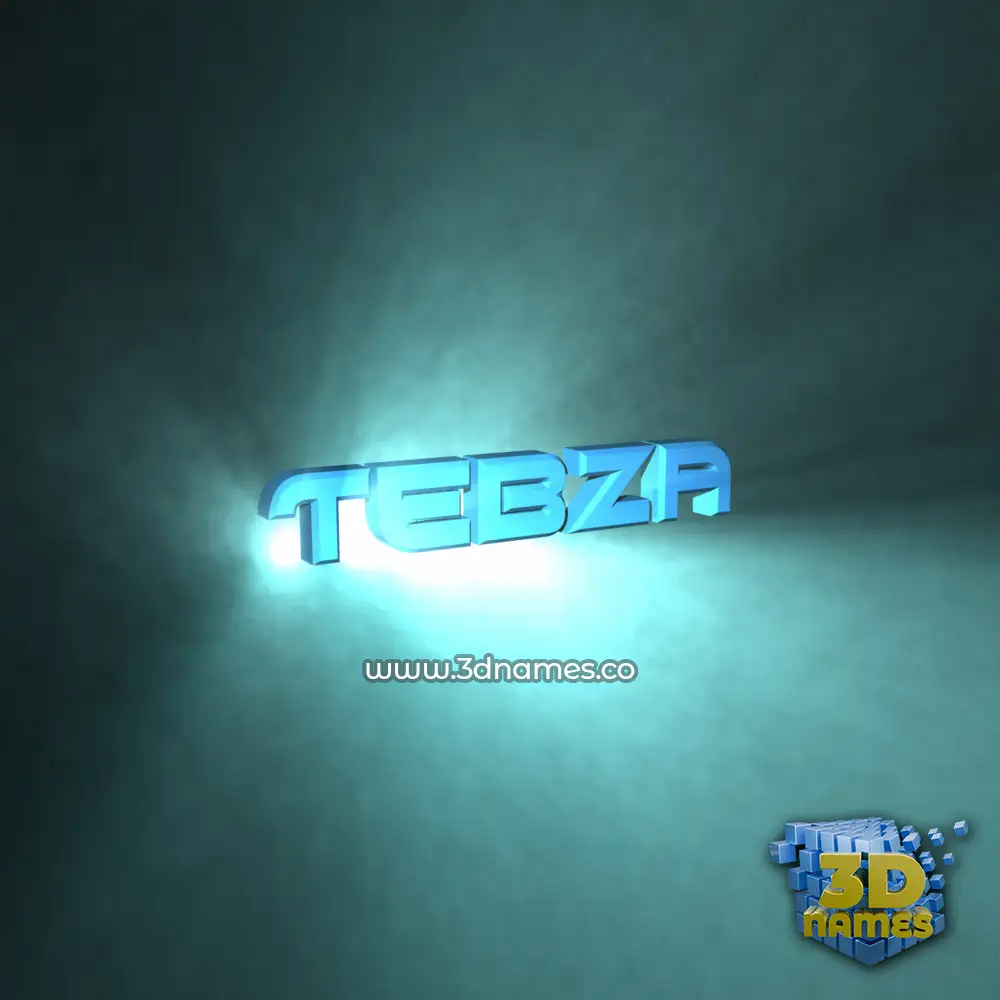 tebza in Light Shine style - 3D name wallpaper
