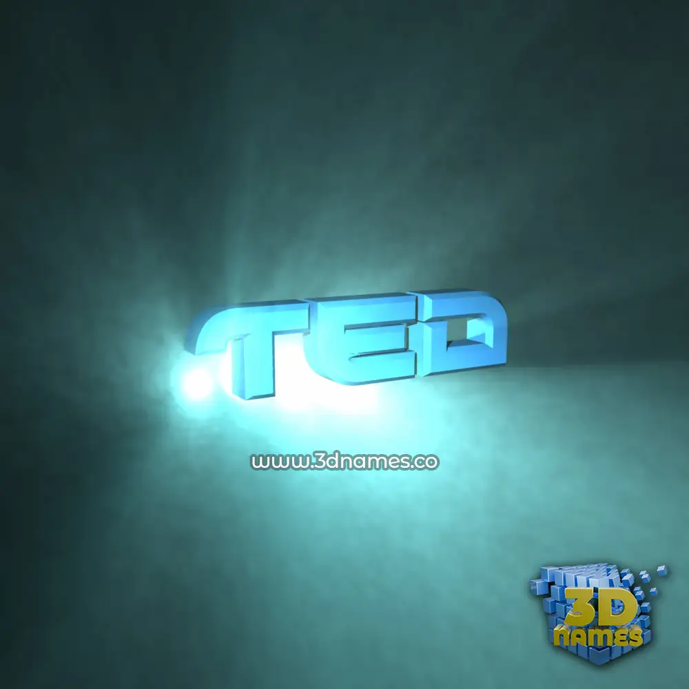 ted in Light Shine style - 3D name wallpaper