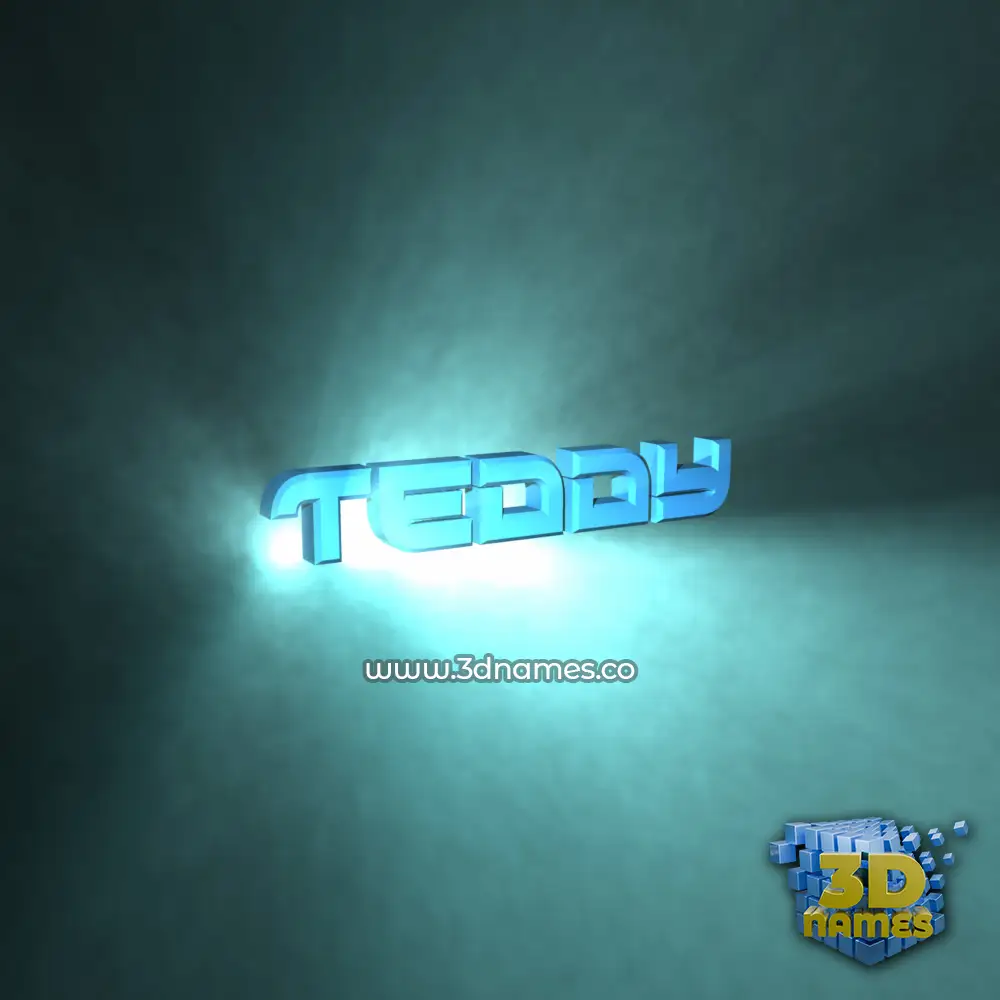 teddy in Light Shine style - 3D name wallpaper