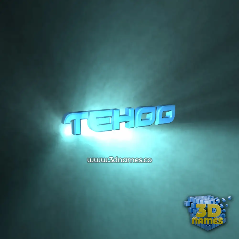tehoo in Light Shine style - 3D name wallpaper