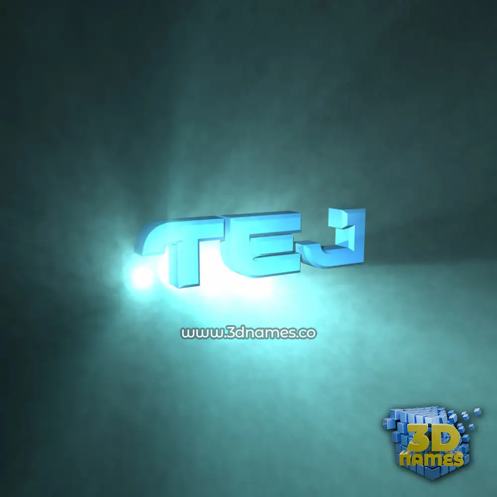 tej in Light Shine style - 3D name wallpaper