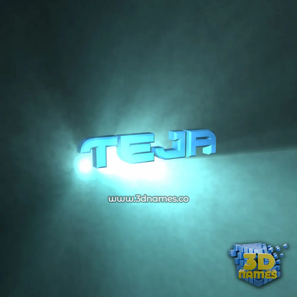 teja in Light Shine style - 3D name wallpaper