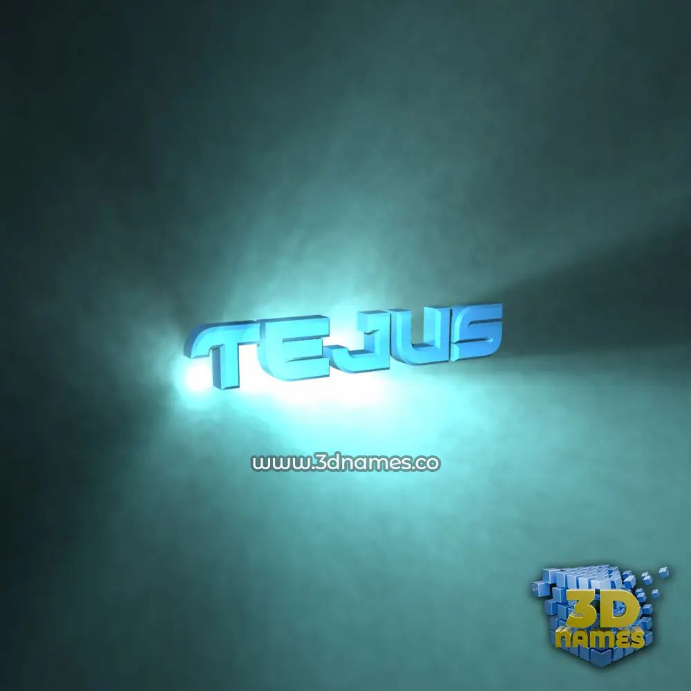 tejus in Light Shine style - 3D name wallpaper
