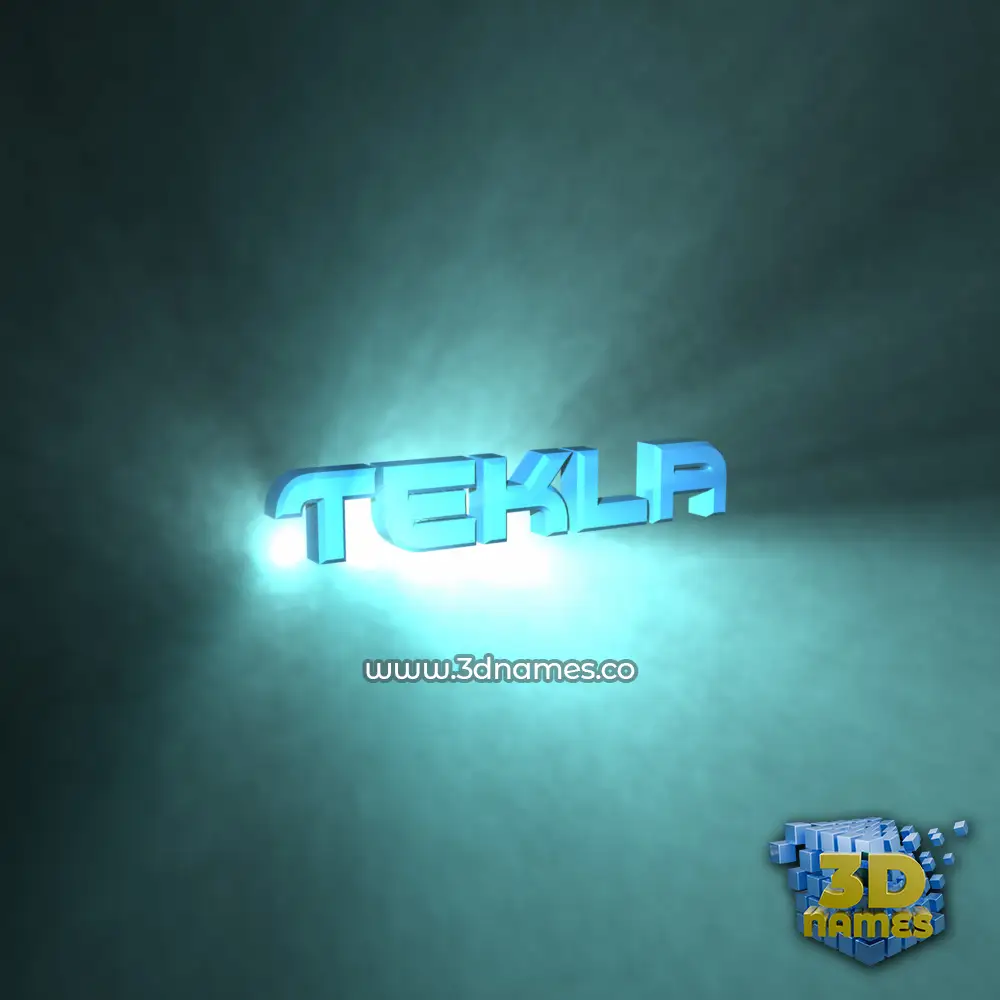 tekla in Light Shine style - 3D name wallpaper