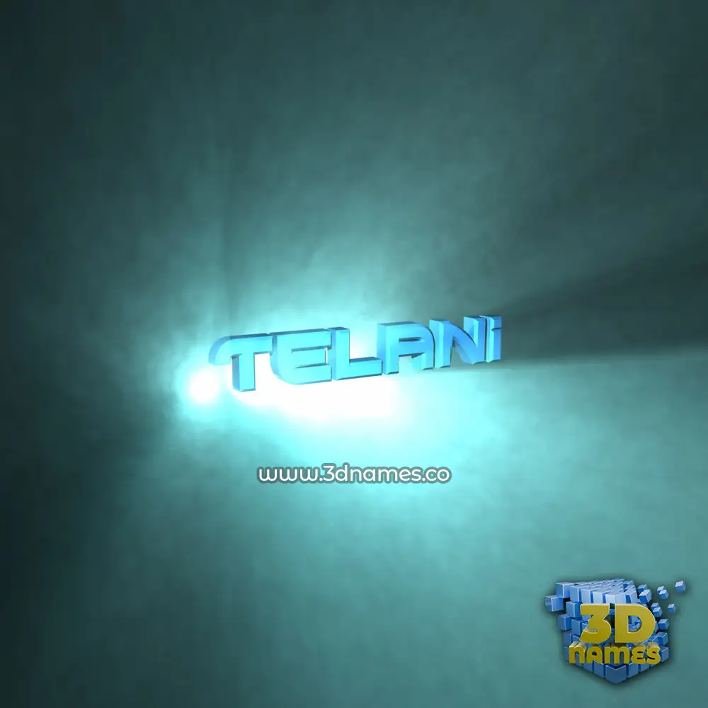 telani in Light Shine style - 3D name wallpaper