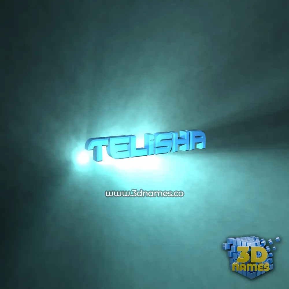 telisha in Light Shine style - 3D name wallpaper