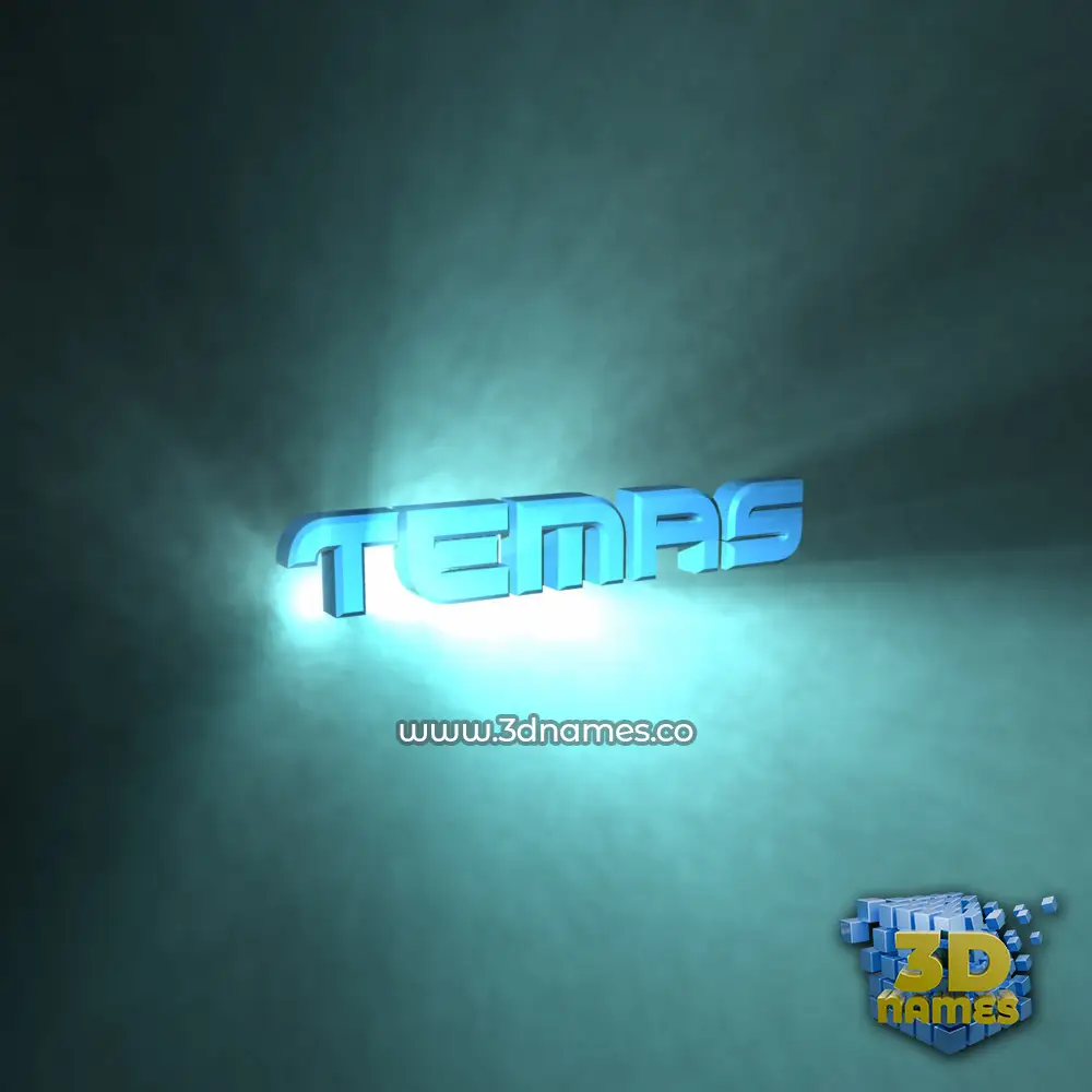 temas in Light Shine style - 3D name wallpaper