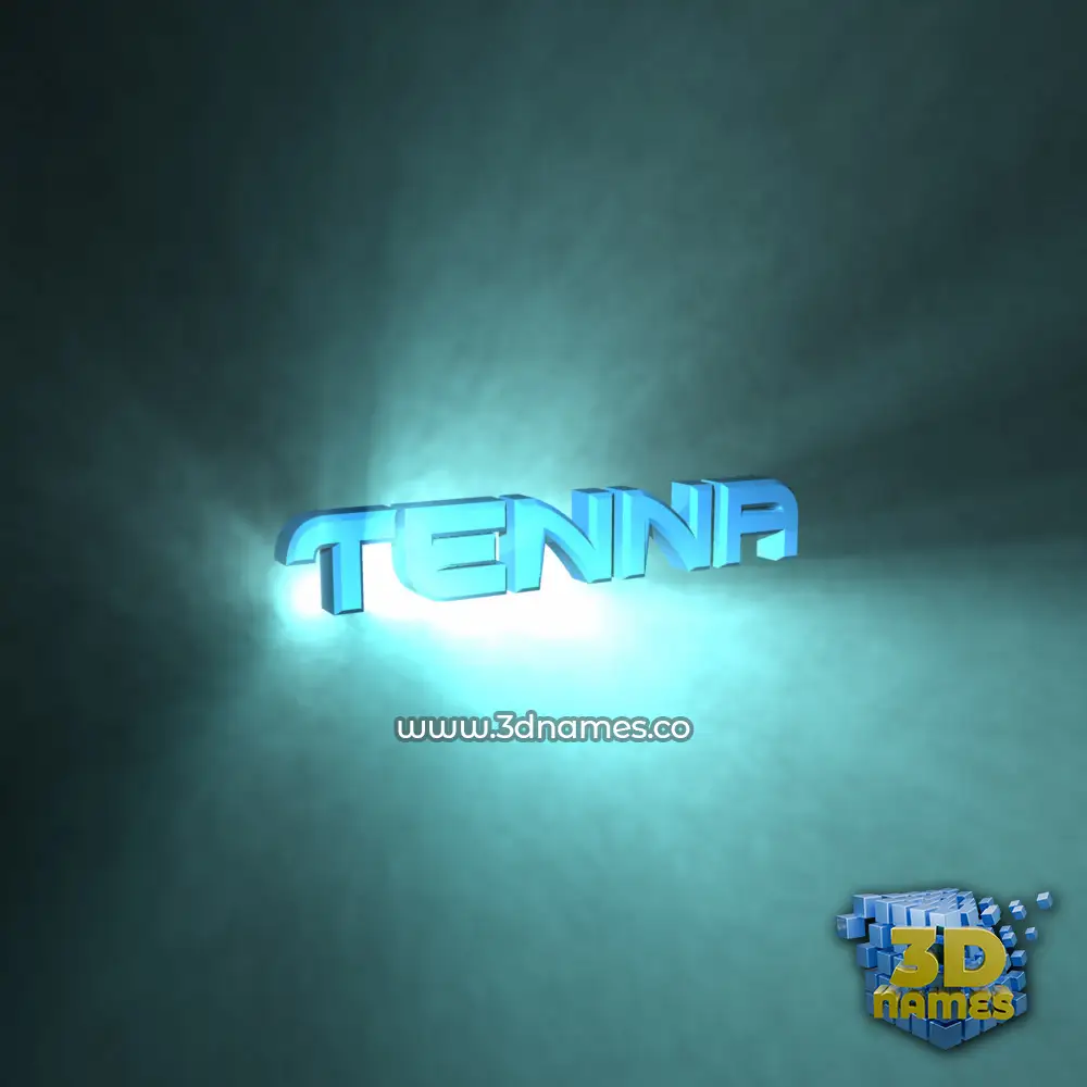 tenna in Light Shine style - 3D name wallpaper