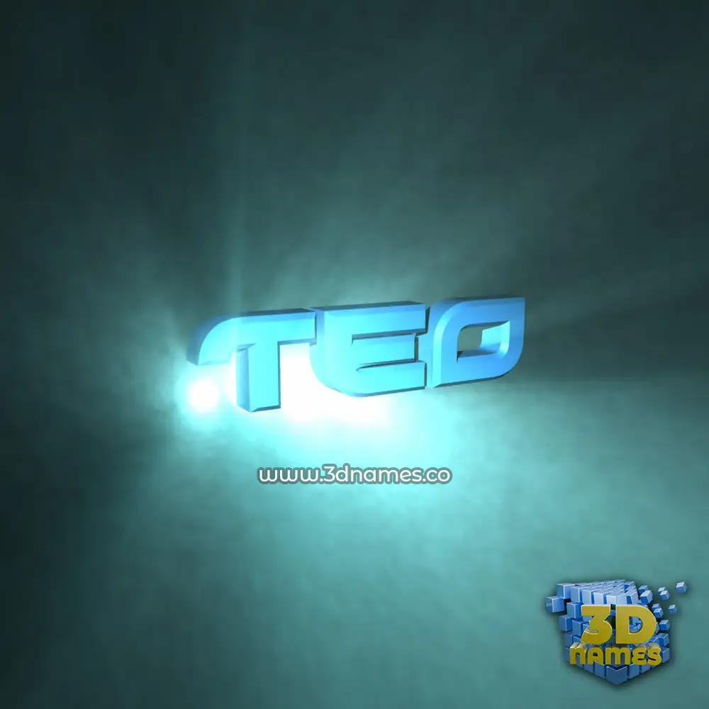 teo in Light Shine style - 3D name wallpaper