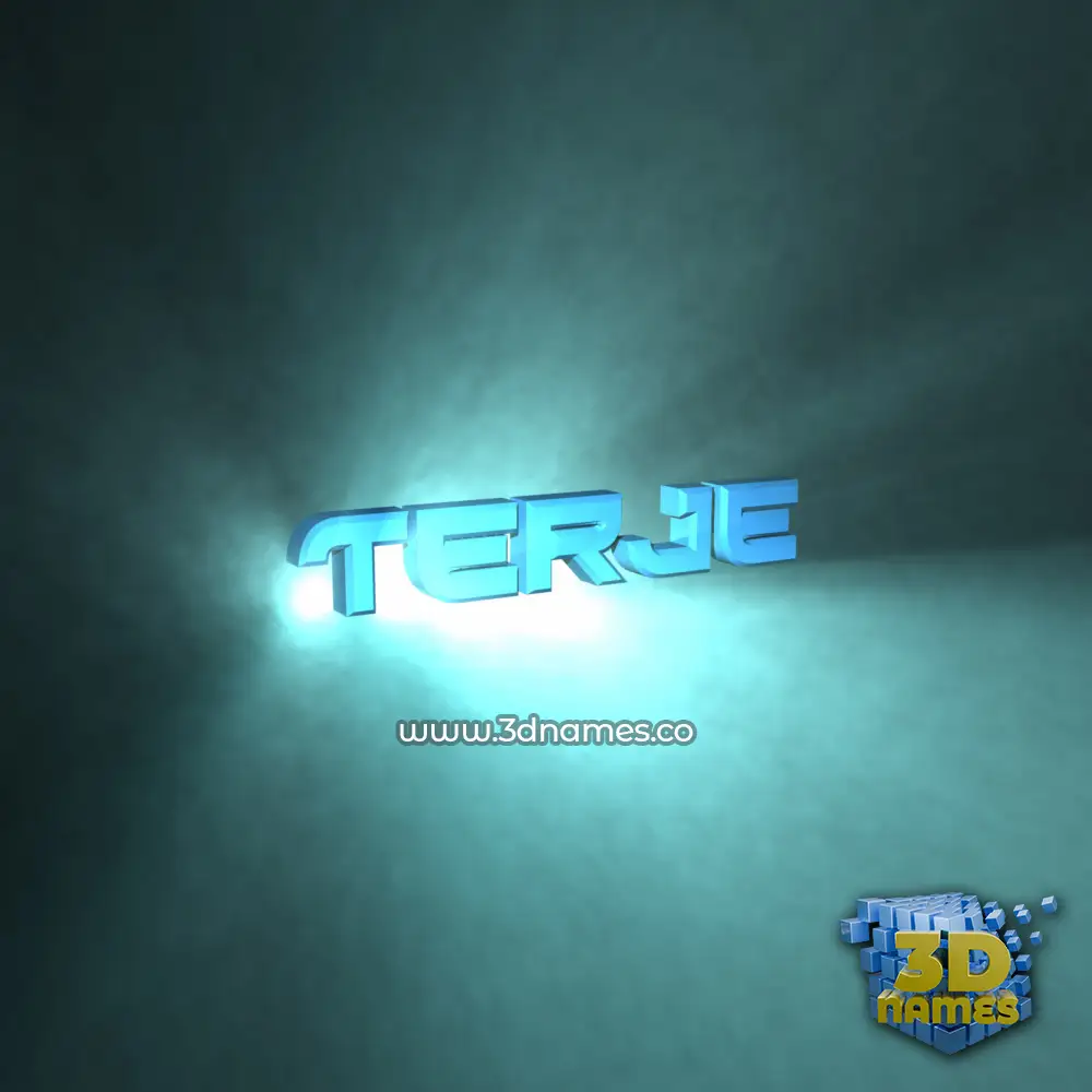 terje in Light Shine style - 3D name wallpaper