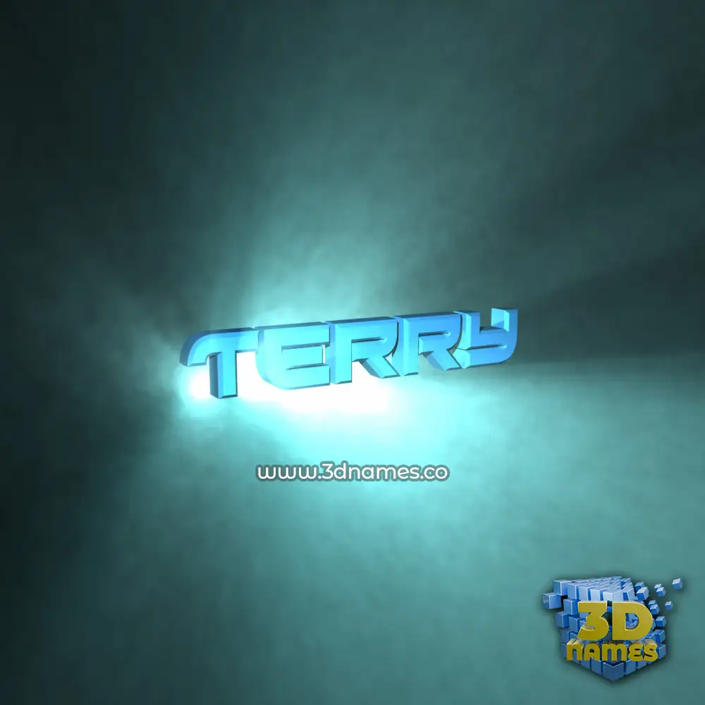 terry in Light Shine style - 3D name wallpaper