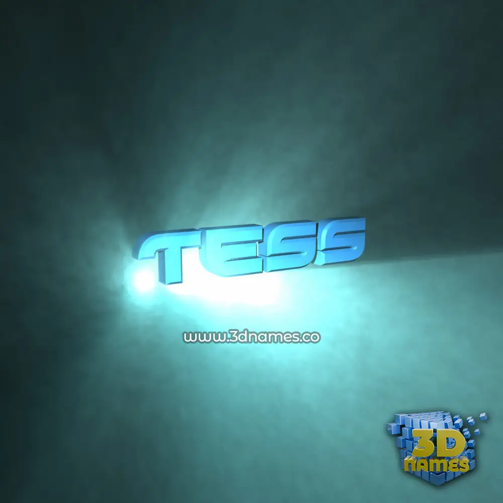 tess in Light Shine style - 3D name wallpaper
