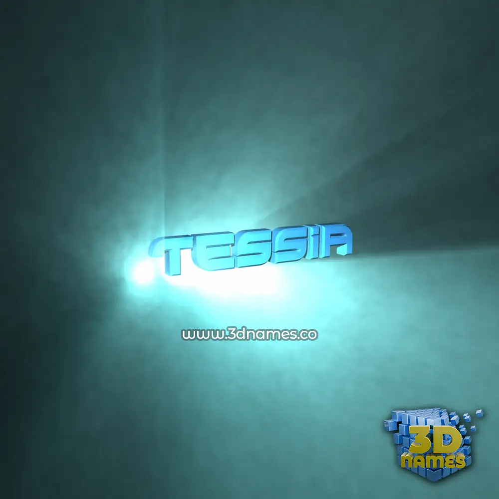 tessia in Light Shine style - 3D name wallpaper