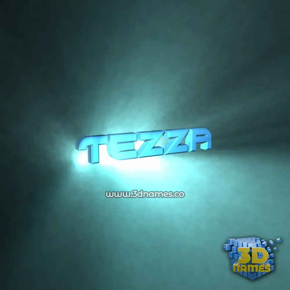 tezza in Light Shine style - 3D name wallpaper