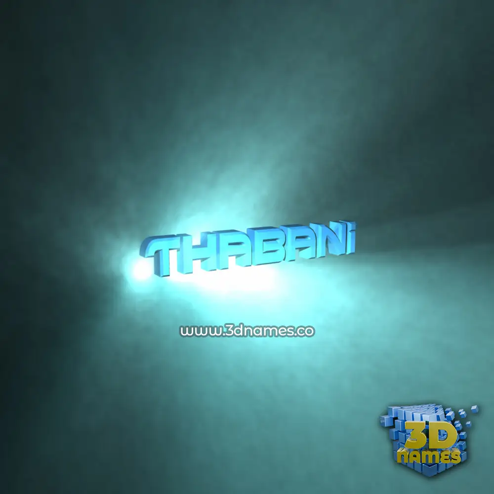 thabani in Light Shine style - 3D name wallpaper