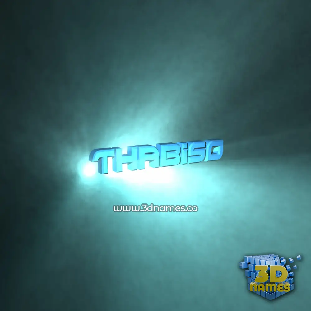 thabiso in Light Shine style - 3D name wallpaper