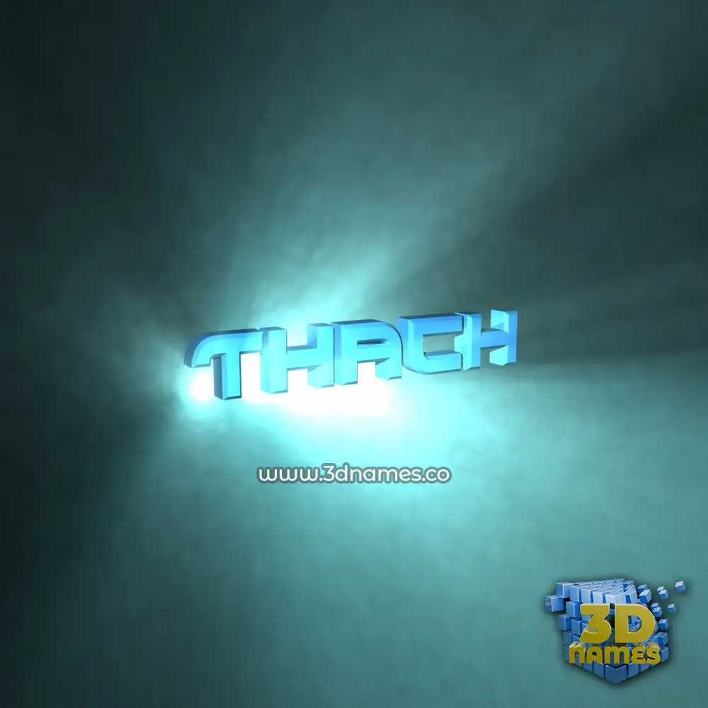 thach in Light Shine style - 3D name wallpaper
