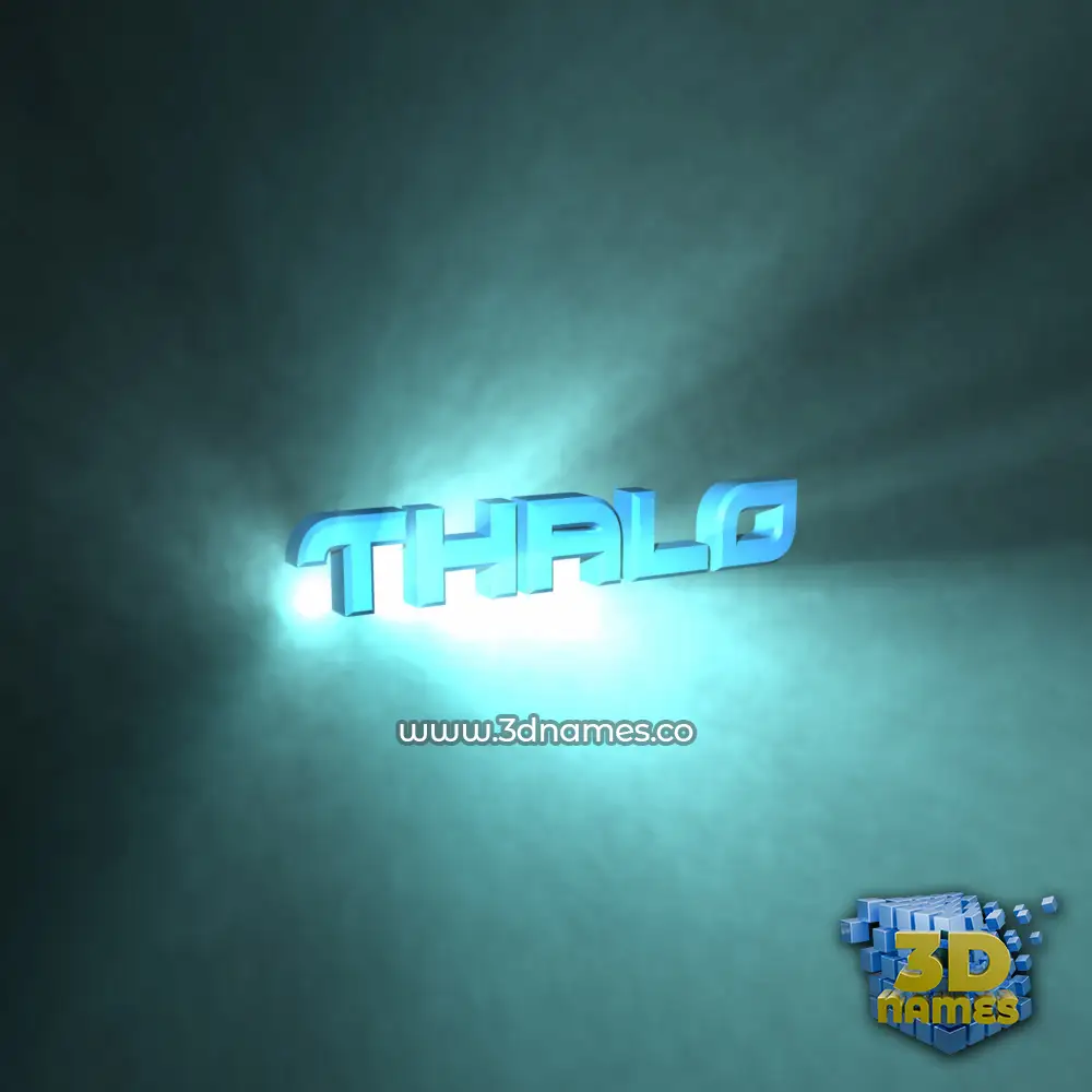 thalo in Light Shine style - 3D name wallpaper