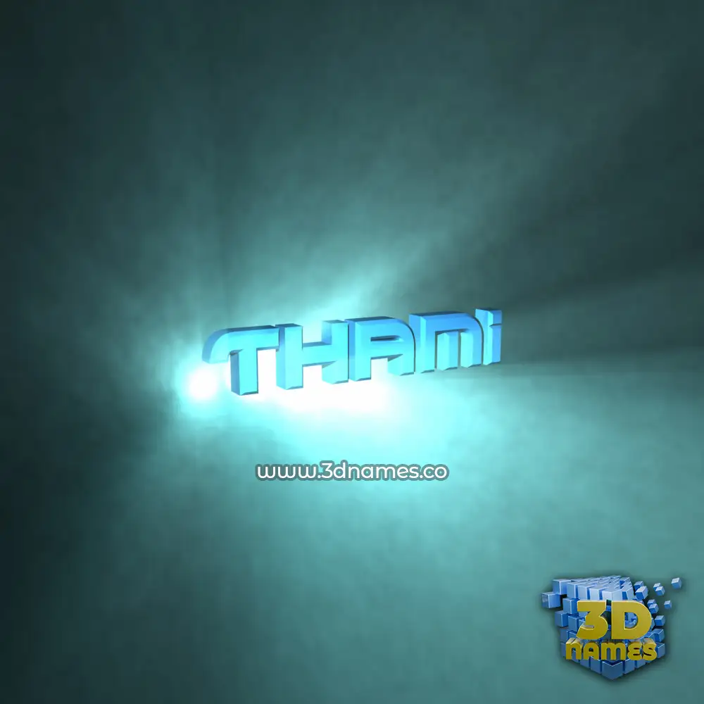 thami in Light Shine style - 3D name wallpaper
