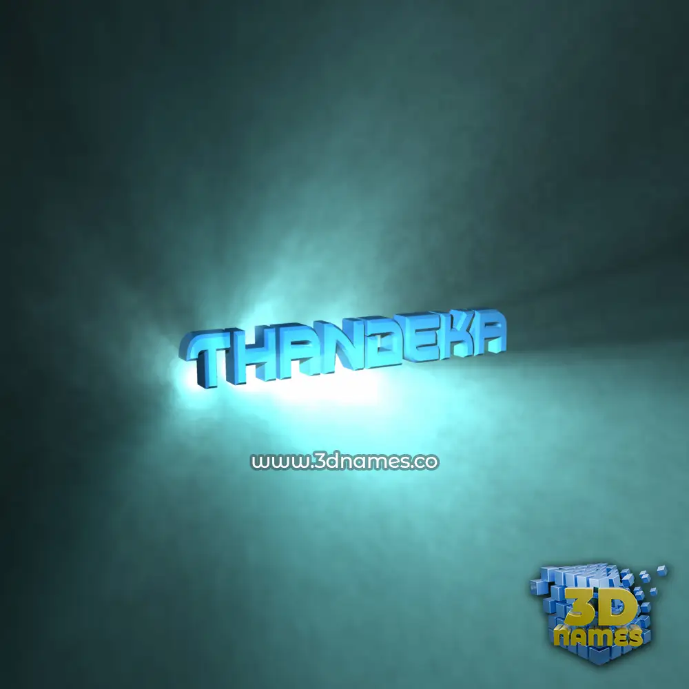 thandeka in Light Shine style - 3D name wallpaper