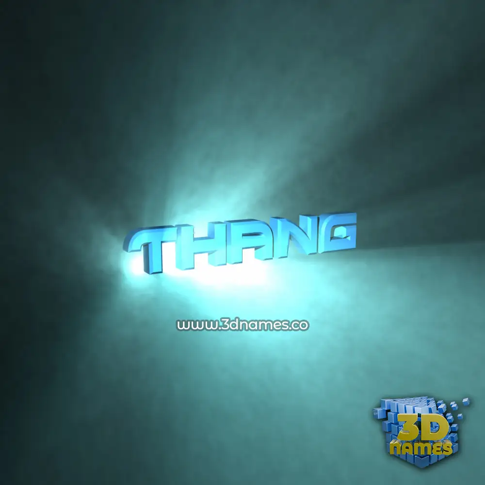 thang in Light Shine style - 3D name wallpaper