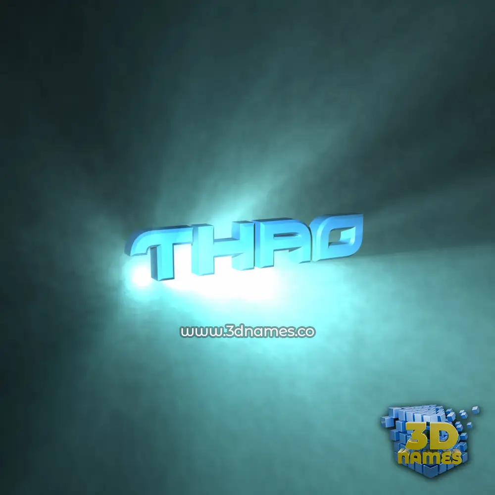 thao in Light Shine style - 3D name wallpaper