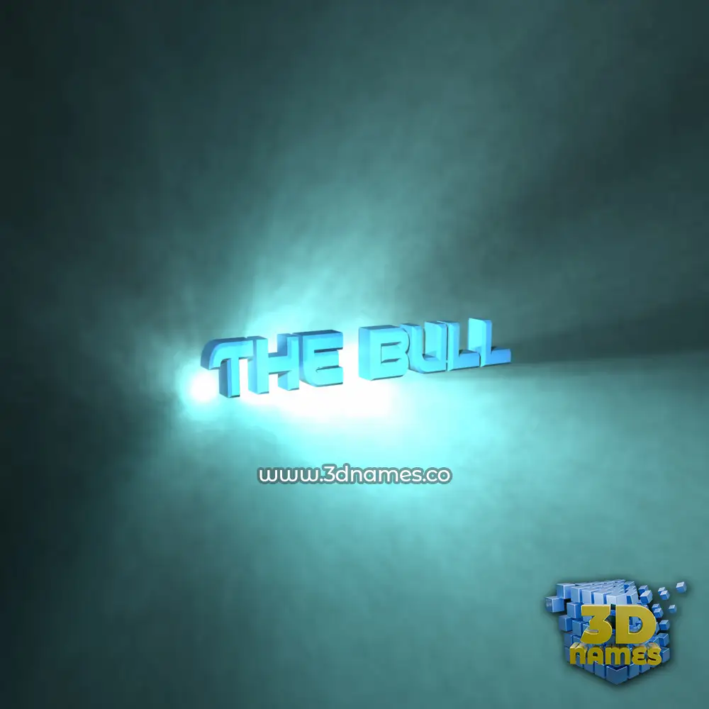 the bull in Light Shine style - 3D name wallpaper