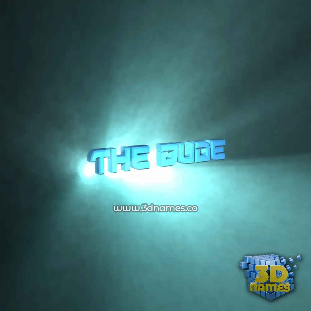 the dude in Light Shine style - 3D name wallpaper