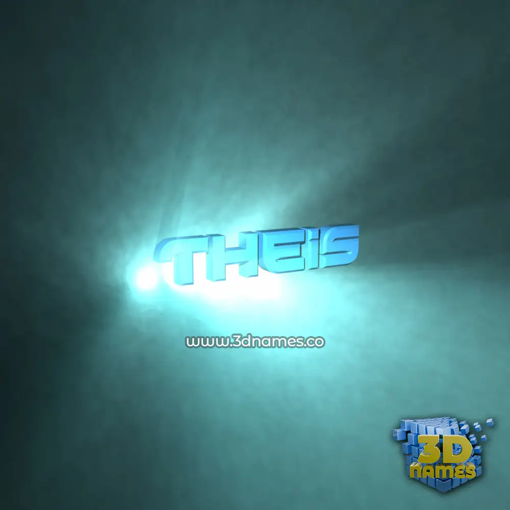 theis in Light Shine style - 3D name wallpaper