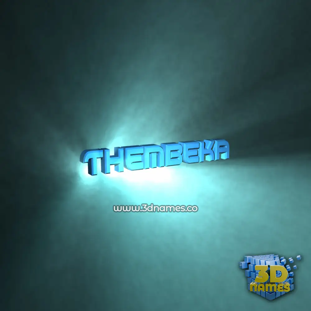 thembeka in Light Shine style - 3D name wallpaper