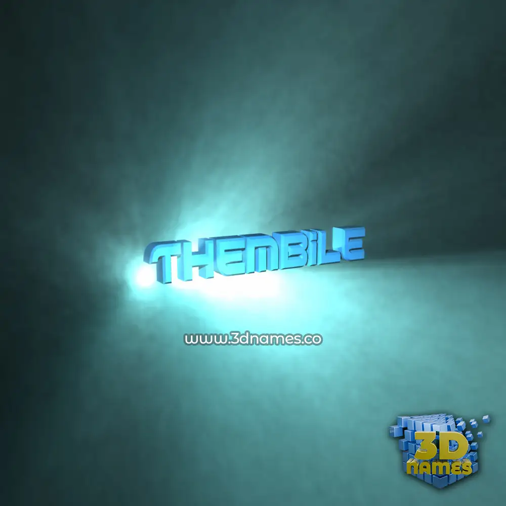 thembile in Light Shine style - 3D name wallpaper