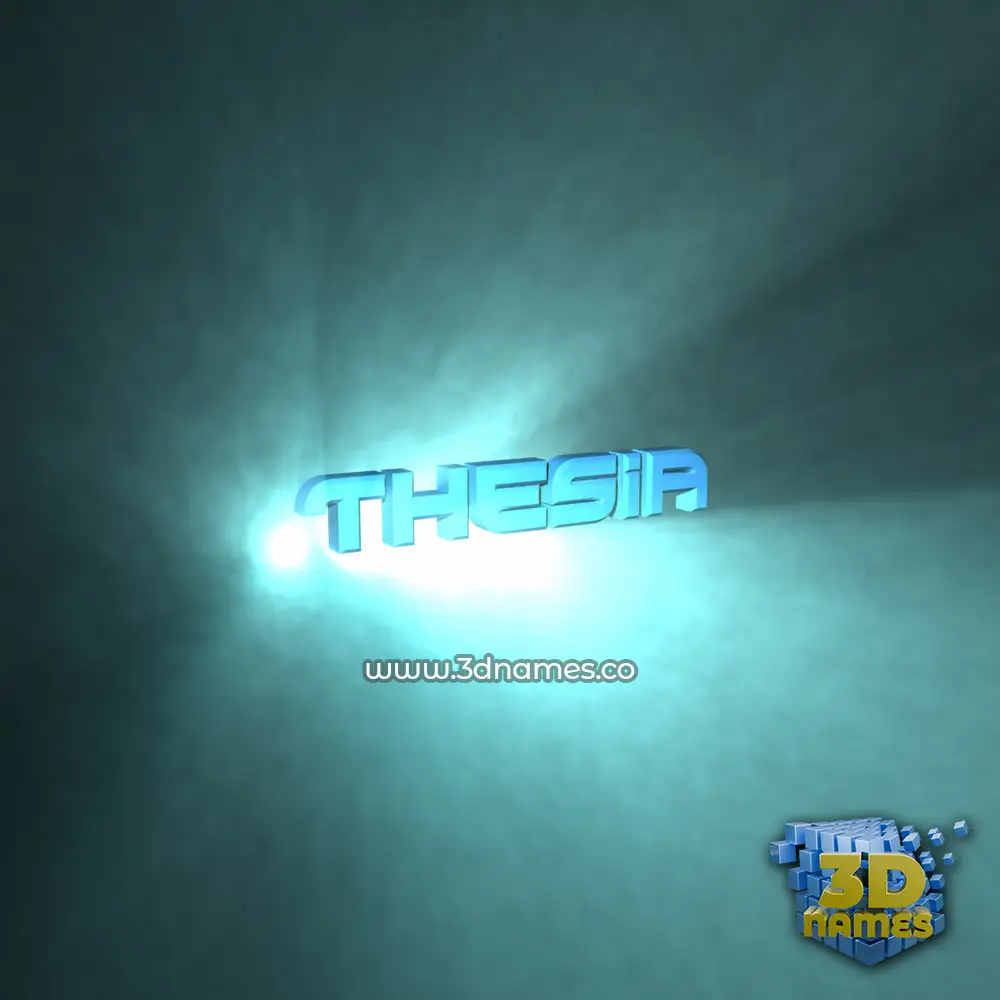 thesia in Light Shine style - 3D name wallpaper