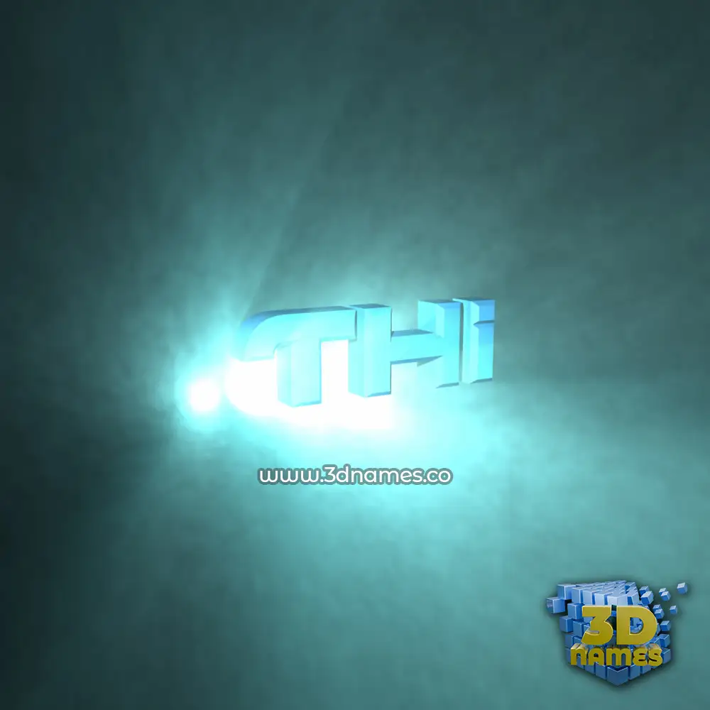 thi in Light Shine style - 3D name wallpaper
