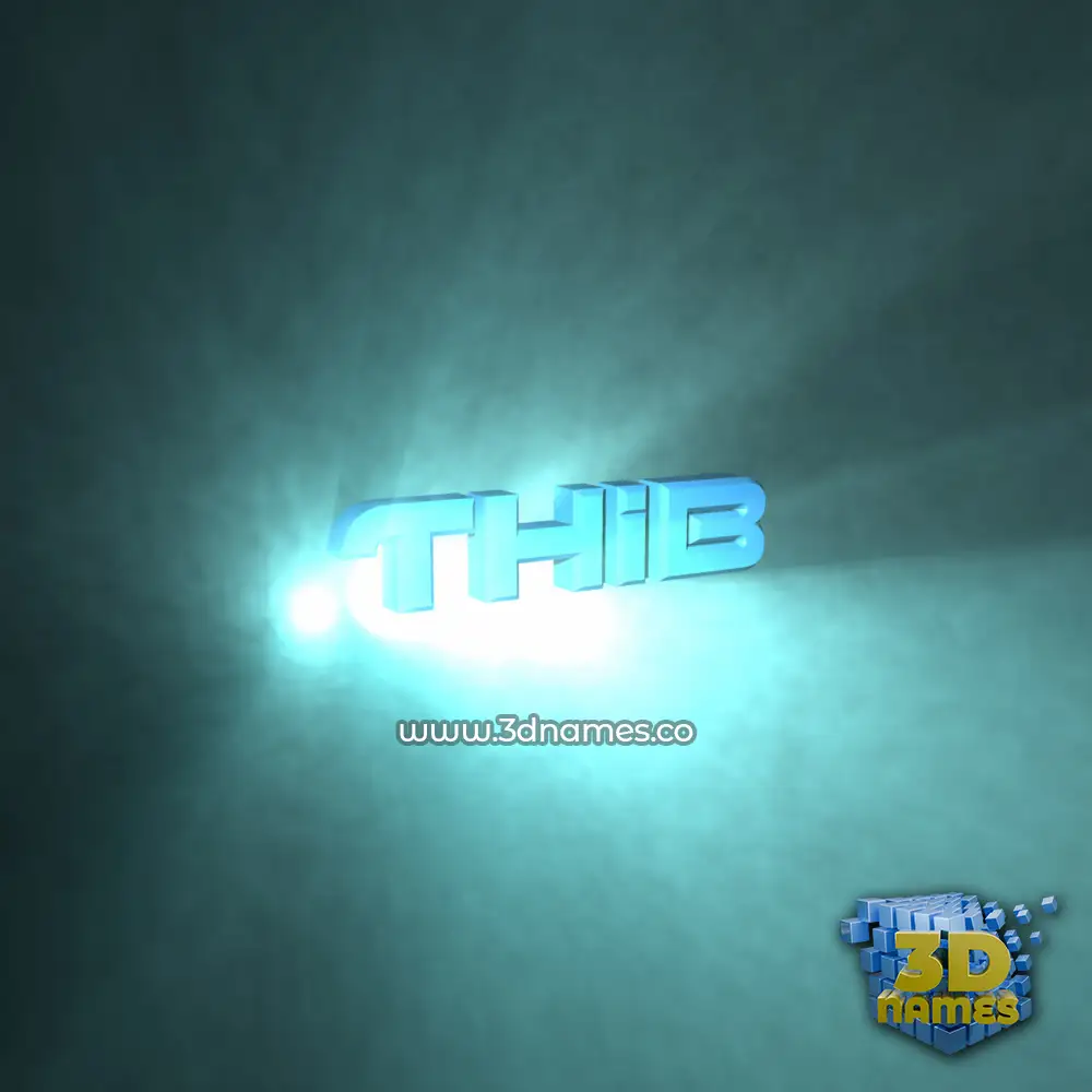 thib in Light Shine style - 3D name wallpaper