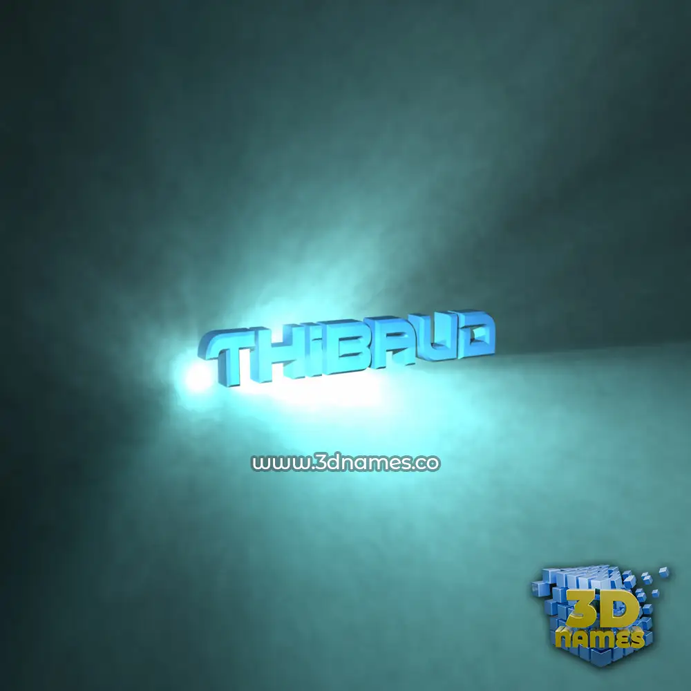 thibaud in Light Shine style - 3D name wallpaper