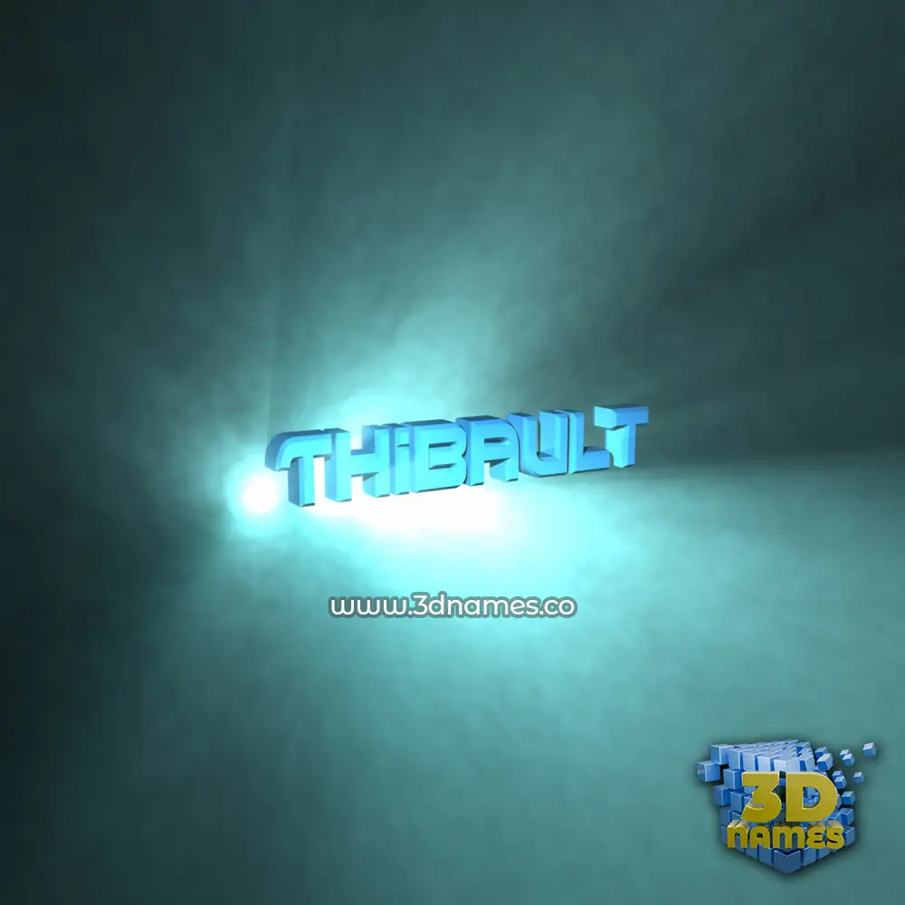 thibault in Light Shine style - 3D name wallpaper
