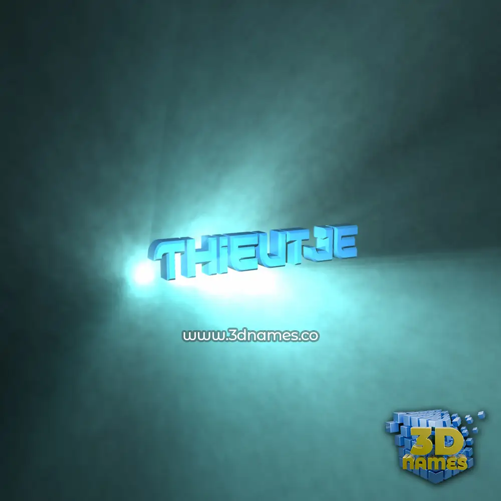 thieutje in Light Shine style - 3D name wallpaper