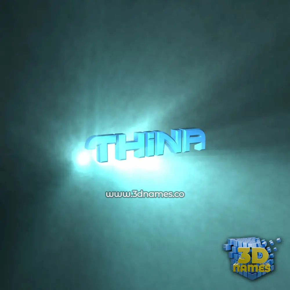 thina in Light Shine style - 3D name wallpaper
