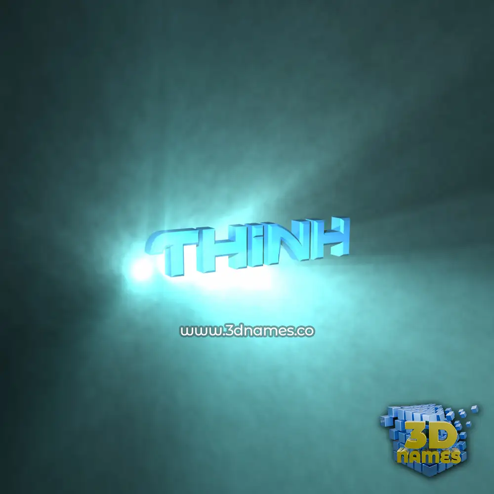 thinh in Light Shine style - 3D name wallpaper