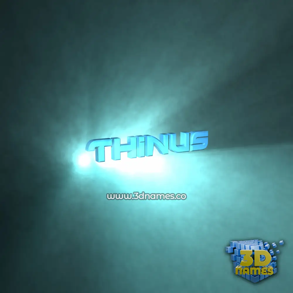 thinus in Light Shine style - 3D name wallpaper