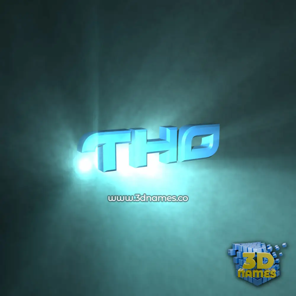 tho in Light Shine style - 3D name wallpaper