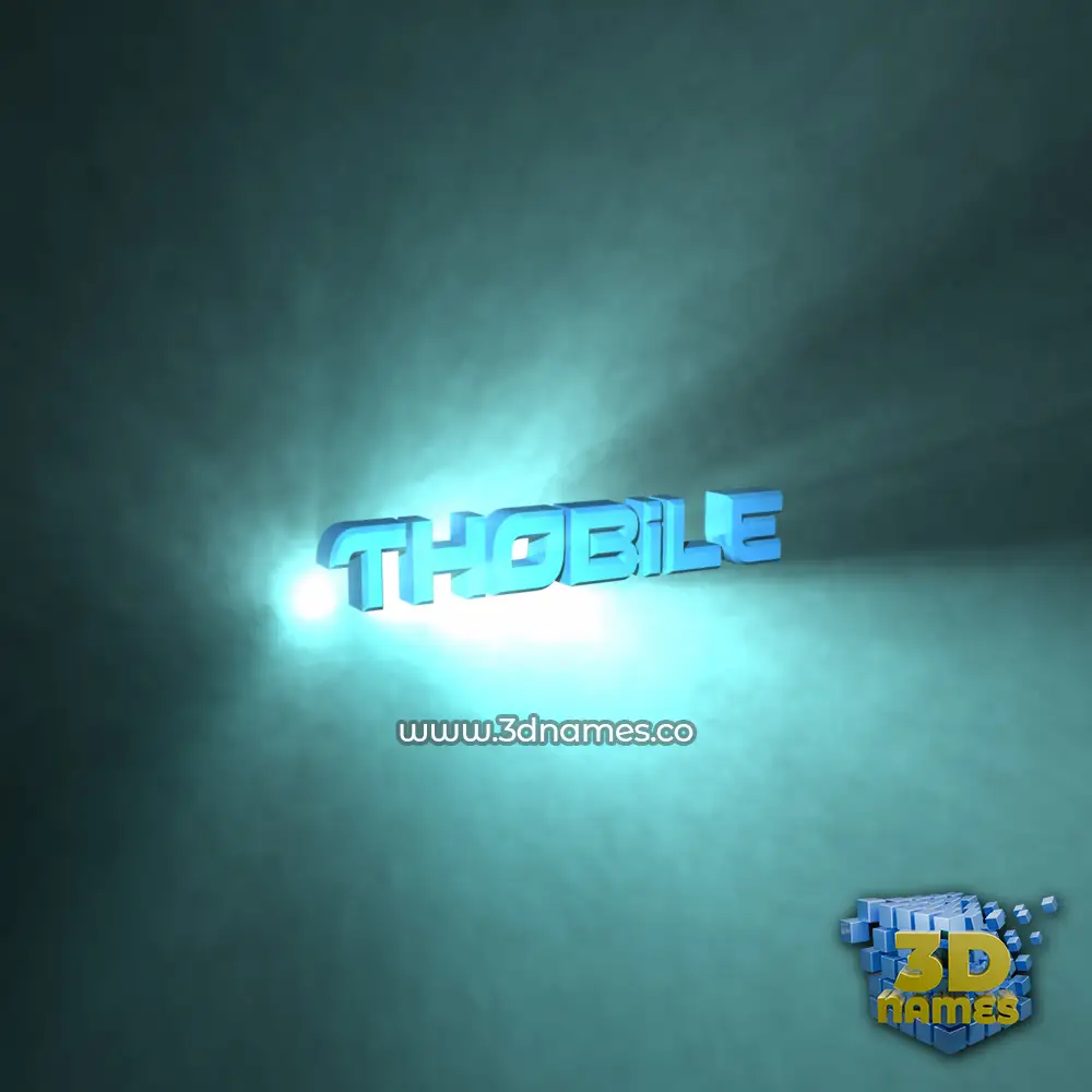 thobile in Light Shine style - 3D name wallpaper
