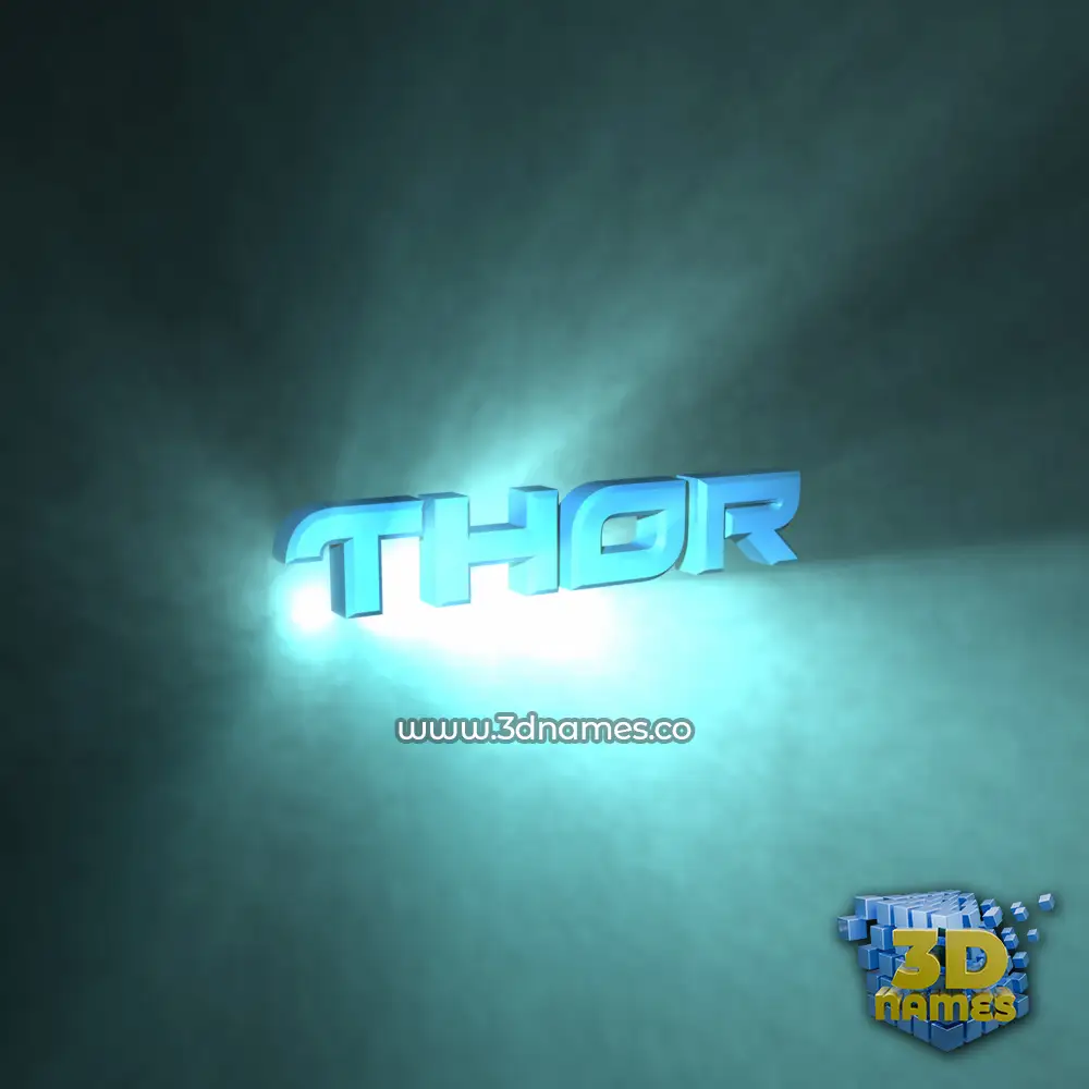 thor in Light Shine style - 3D name wallpaper