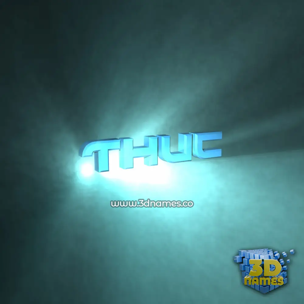 thuc in Light Shine style - 3D name wallpaper