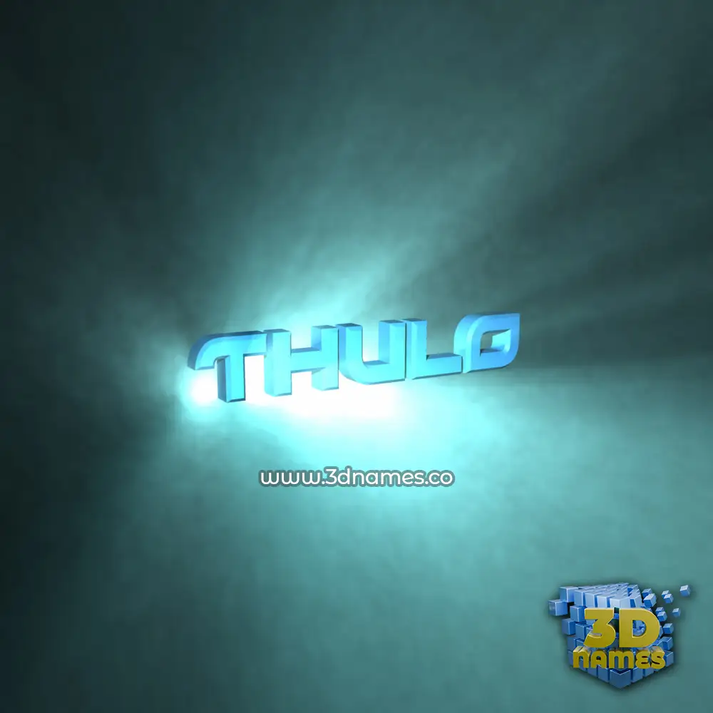 thulo in Light Shine style - 3D name wallpaper