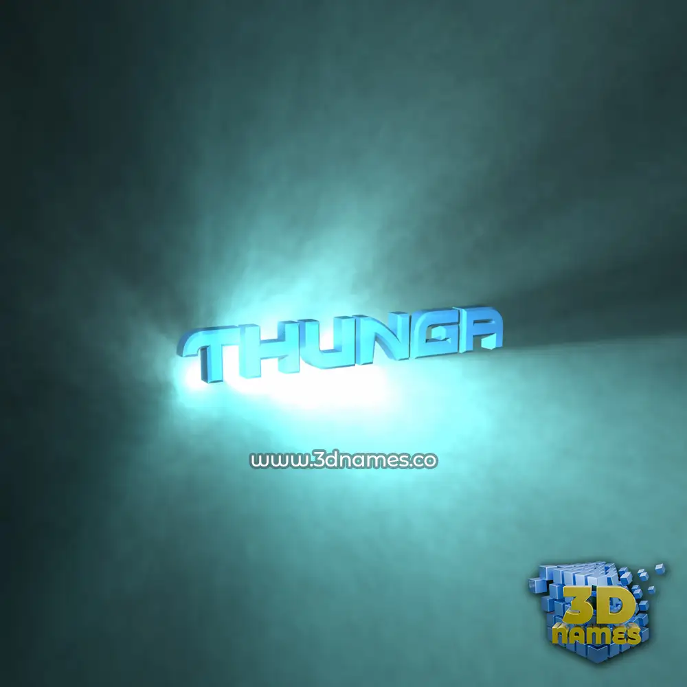 thunga in Light Shine style - 3D name wallpaper