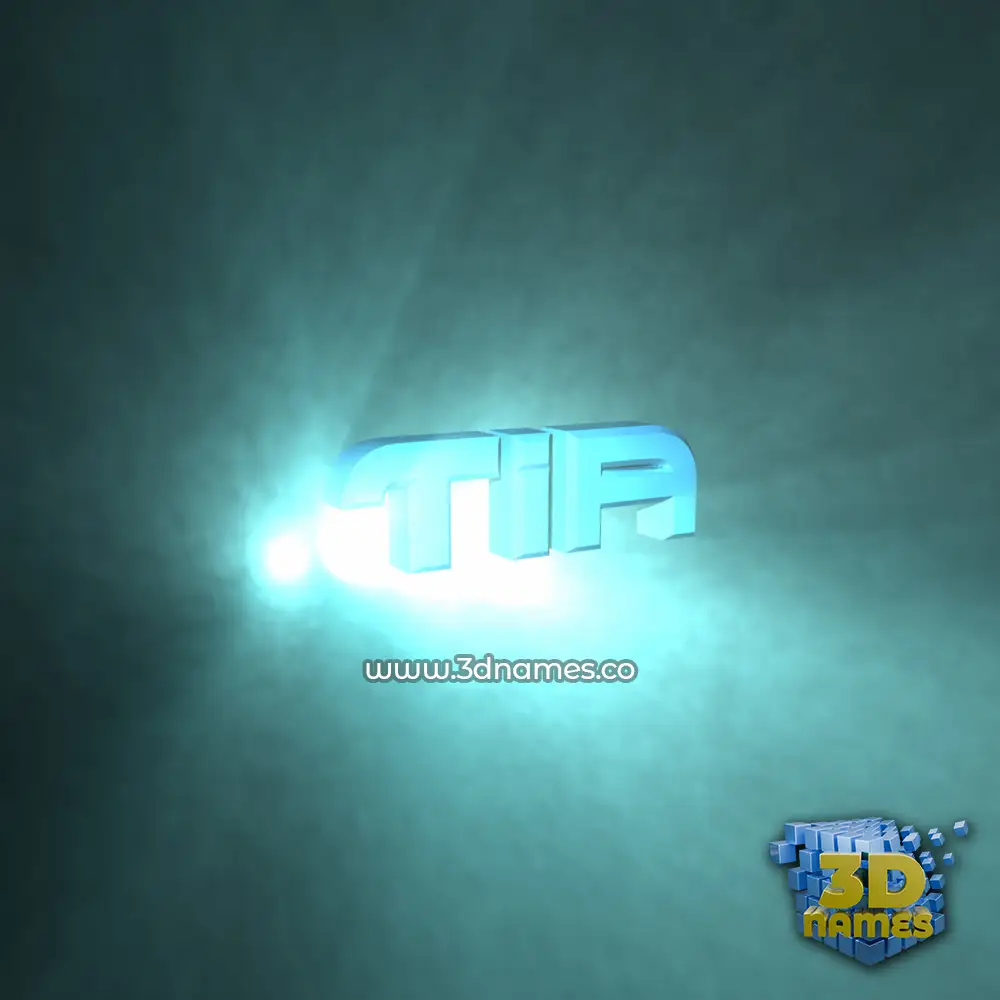 tia in Light Shine style - 3D name wallpaper
