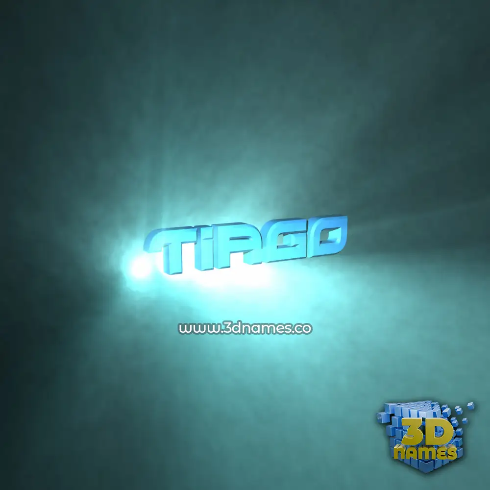 tiago in Light Shine style - 3D name wallpaper
