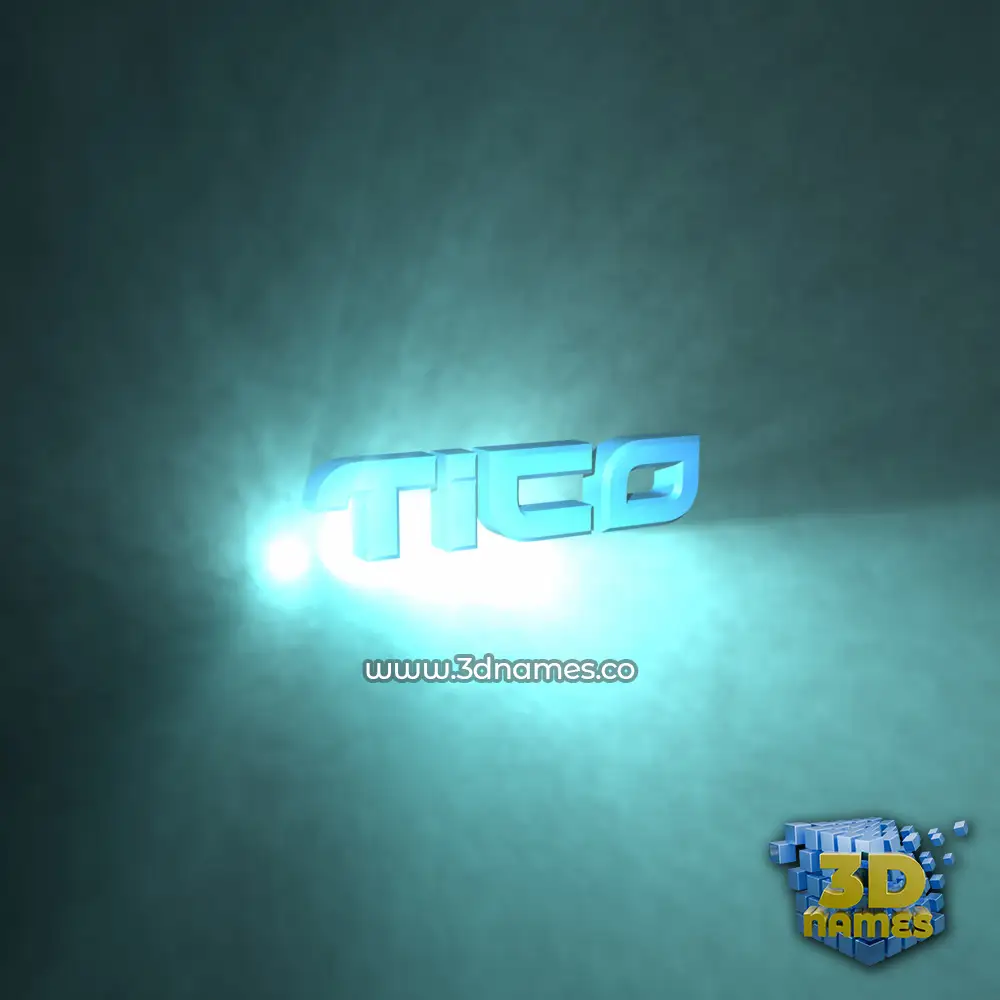 tico in Light Shine style - 3D name wallpaper